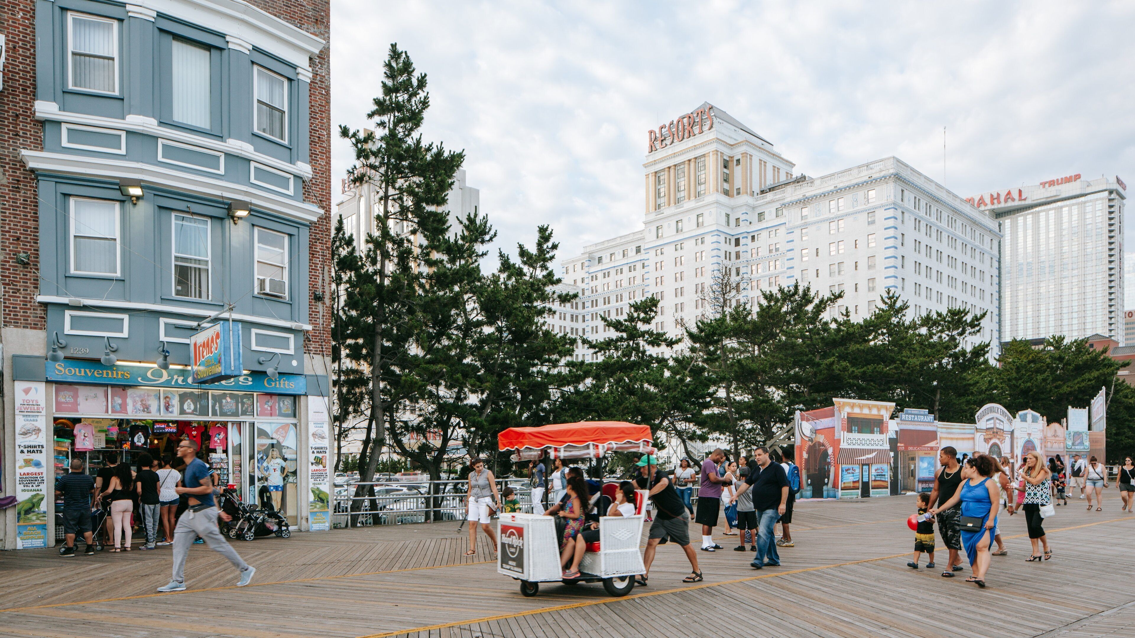Atlantic City Boardwalk featuring a city and street scenes