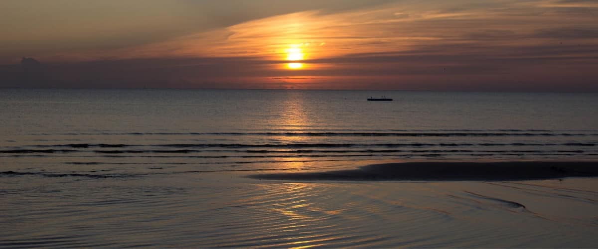 05:30 am morning sunrise at the beautiful beach in Karlshagen