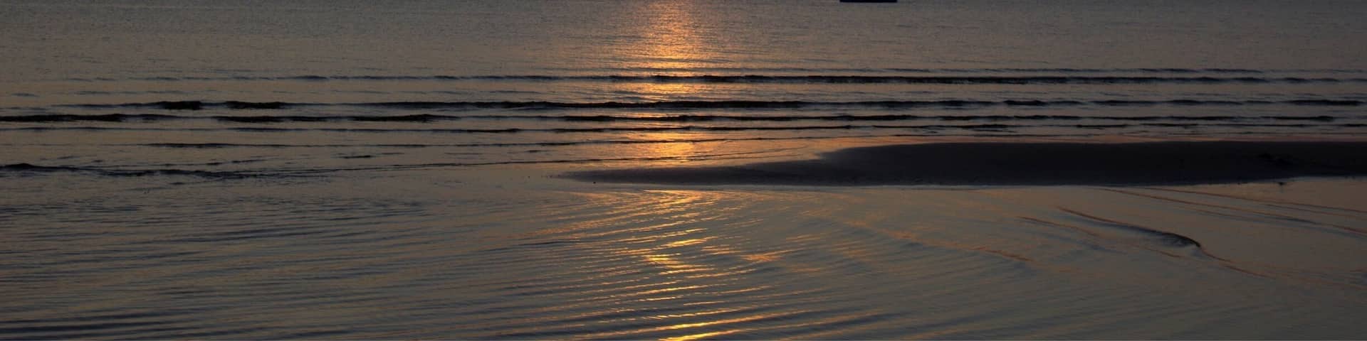 05:30 am morning sunrise at the beautiful beach in Karlshagen