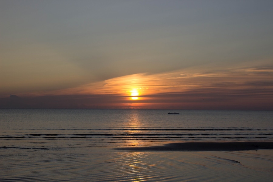 05:30 am morning sunrise at the beautiful beach in Karlshagen