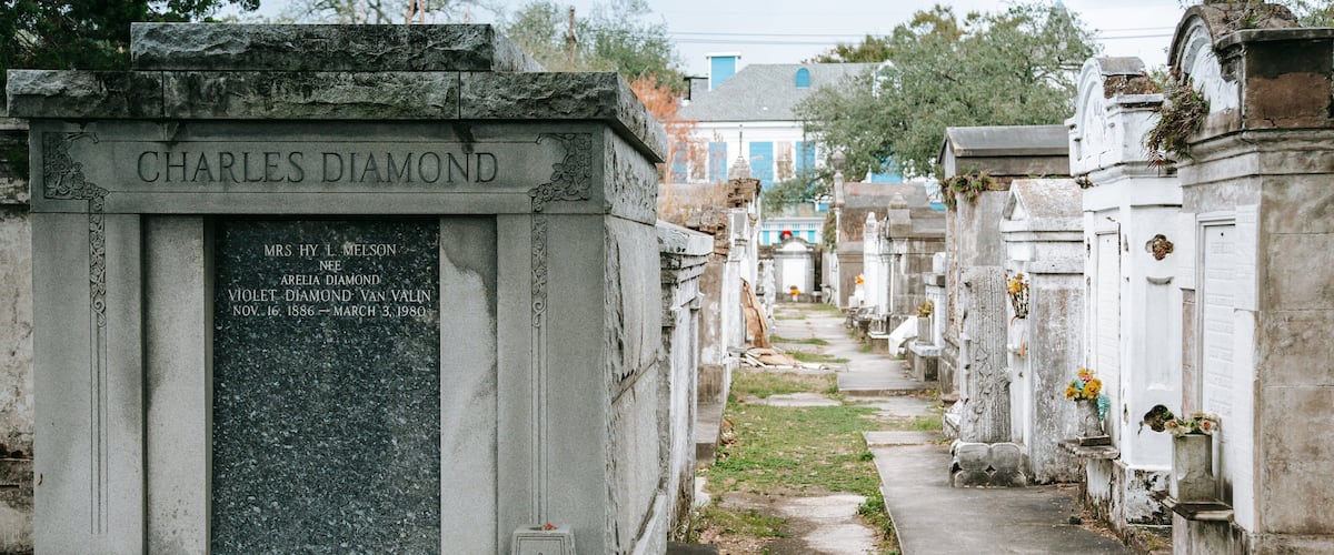 Lafayette Cemetery showing a cemetery