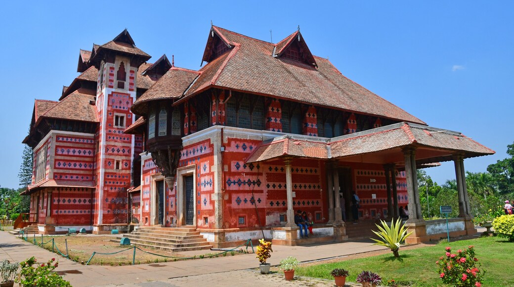 Trivandrum (Thiruvananthapuram), state Kerala, India. History building in. Trivandrum city park (Thiruvananthapuram)