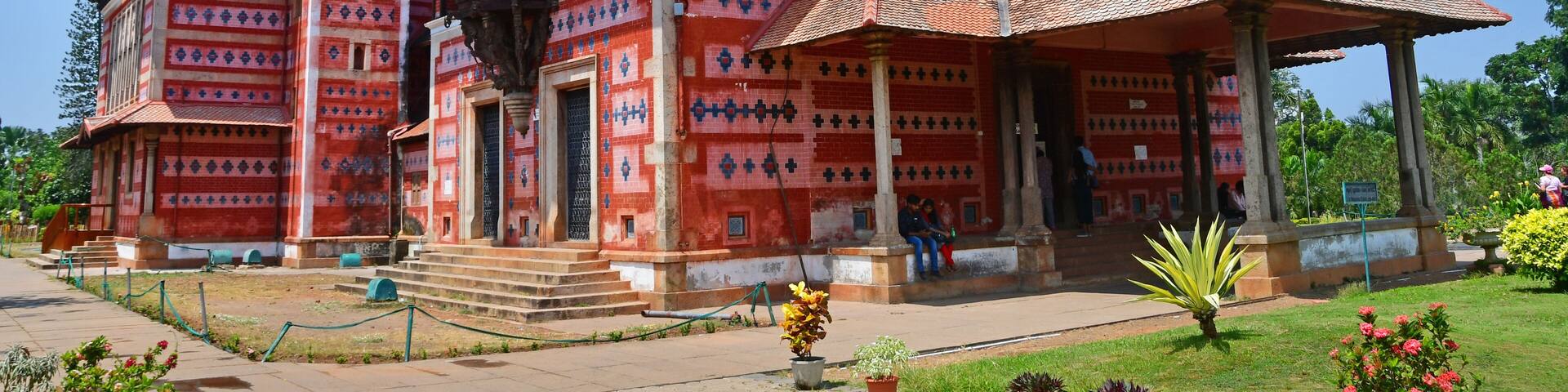 Trivandrum (Thiruvananthapuram), state Kerala, India. History building in. Trivandrum city park (Thiruvananthapuram)