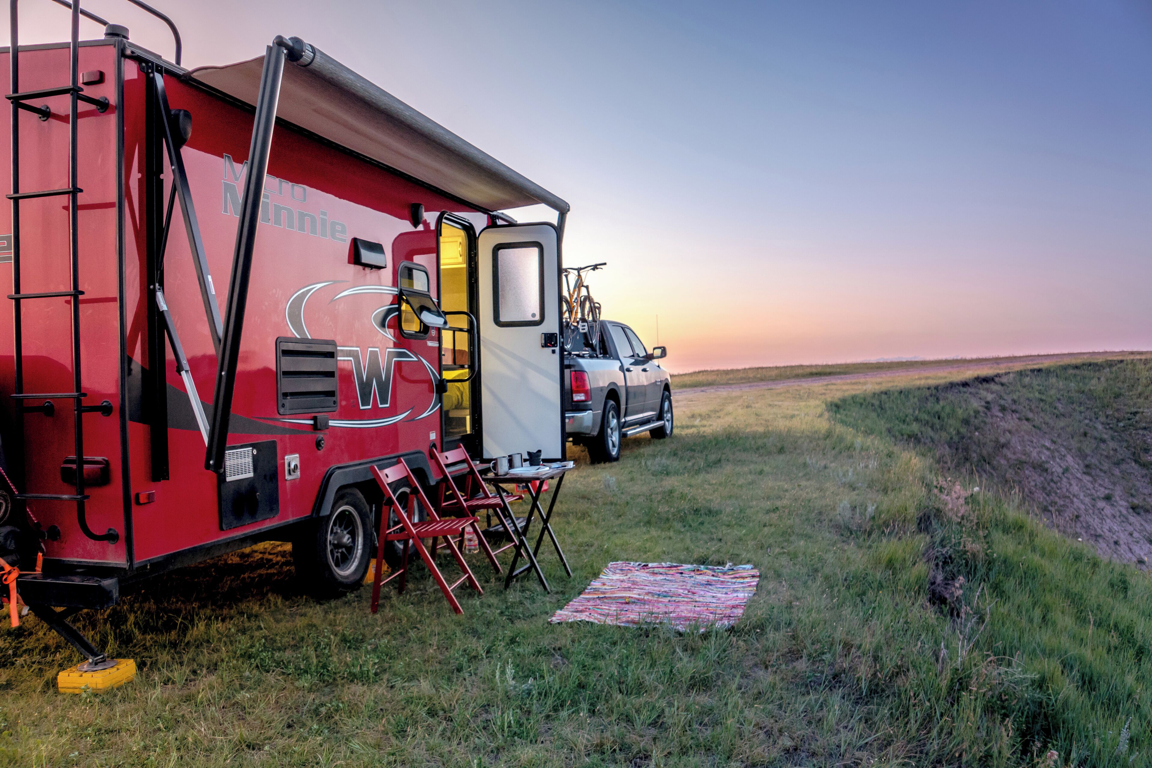 Beautiful dry camping, just outside of Badlands National Park 