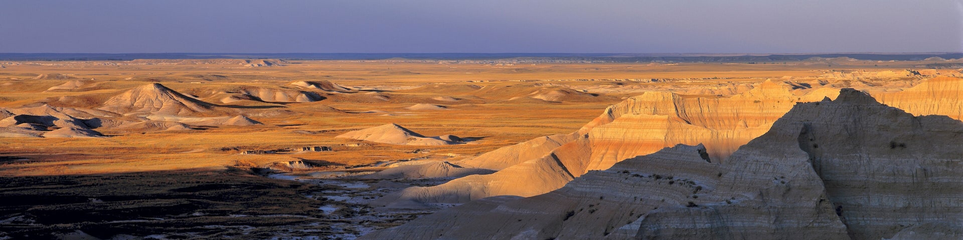 USA, South Dakota, Badlands NP. The Pinnacles Entrance of Badlands National Park, South Dakota, reveals an arid landscape.