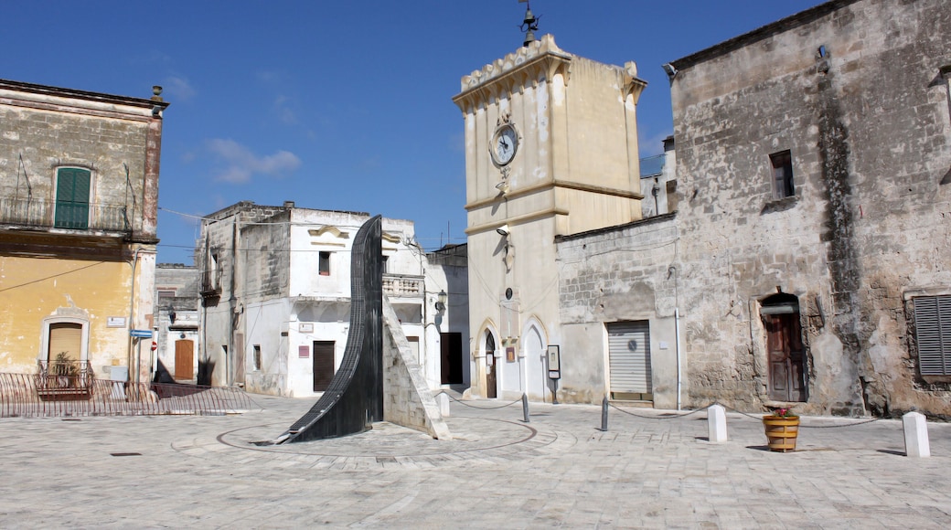 View of Piazza Vittorio Veneto in Avetrana, Puglia, Italy
