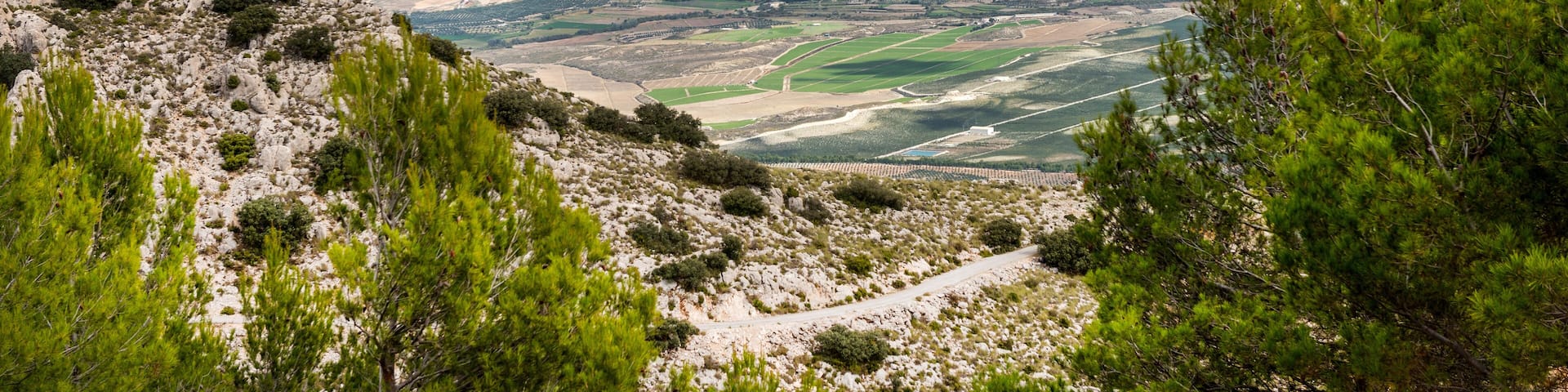 View from Mount Jabalcon, near lake Negratin,Granada, Spain