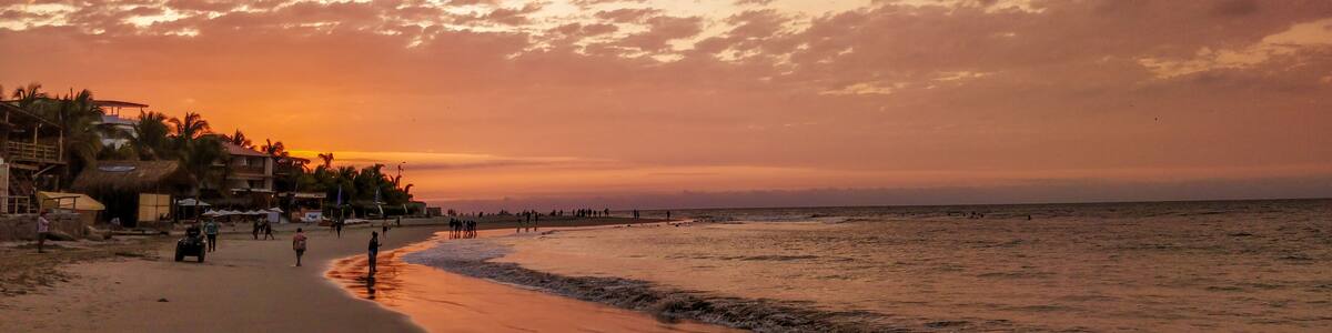 Beach of Mancora during Sunset