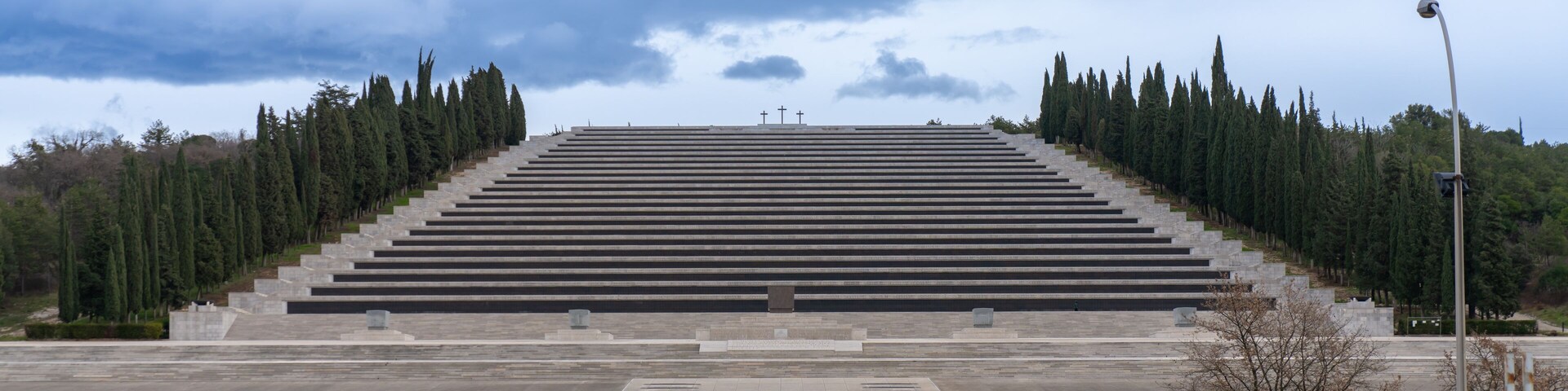 Polazzo, Italy - January 23 2023 - Sacrario Militare di Redipuglia (Place of remembrance)