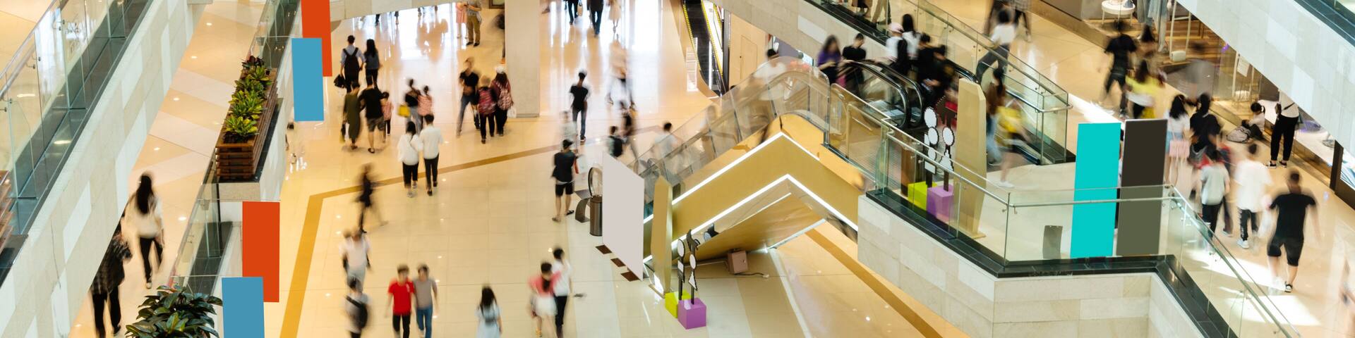 Background of people walking on shopping mall