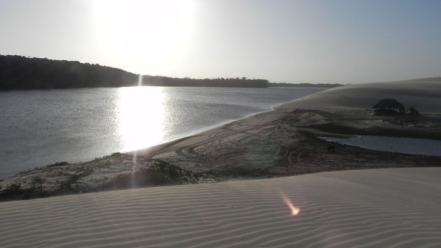 The boat stoped by a place called "Tenda dos Macacos" where tourists can take pictures and rest for a while admiring this bautiful landscape.