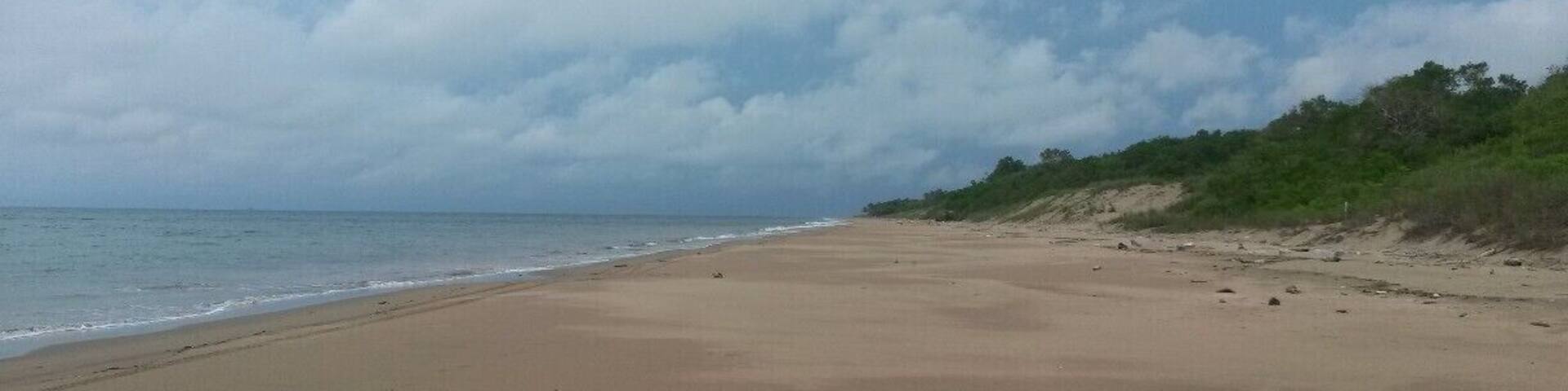 "house beach" of Pedasí
you can do tours to Isla Iguana from there or just enjoy the beach (where you'll be almost alone).
in Pedasí there are a lot of hostels, so you don't really have to book up front.