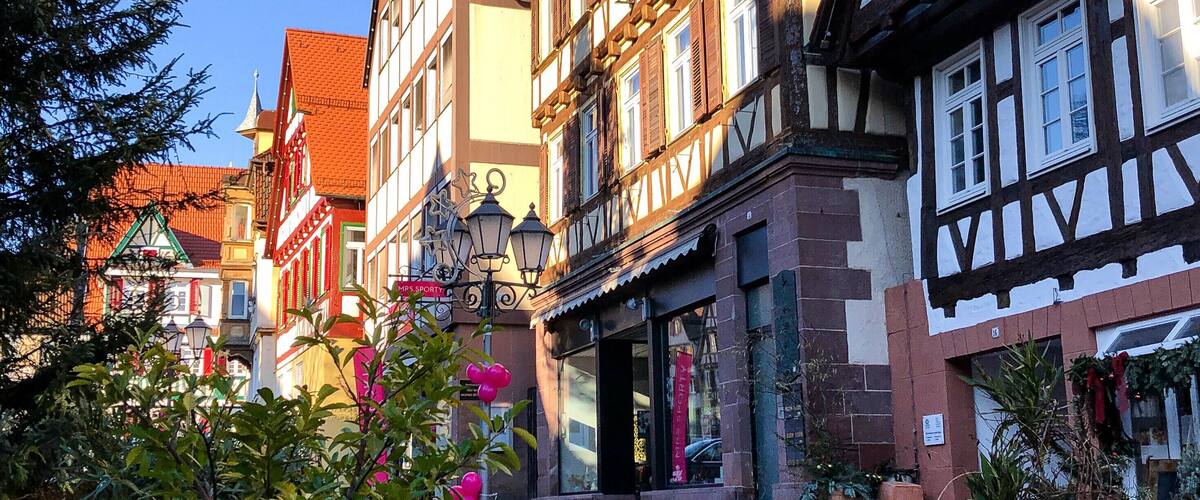 In the old town of Calw, southern Germany