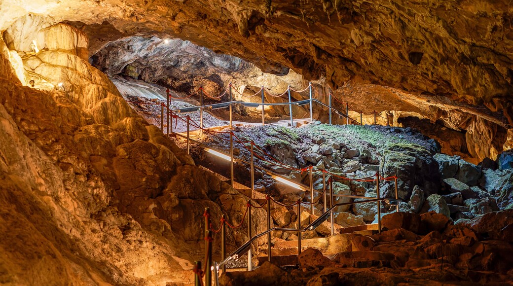 Cueva de Las Güixas, Villanúa, Pyrenees, Huesca, Aragon, Spain. Cave that can be visited in Villanua