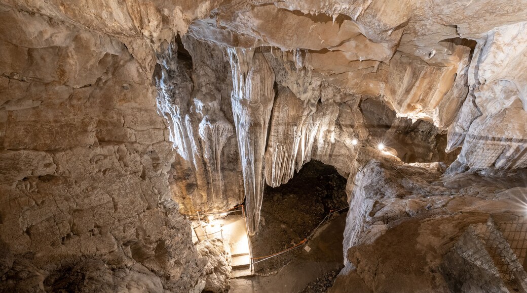 Stalactites of Guixas Cave, Huesca in Spain