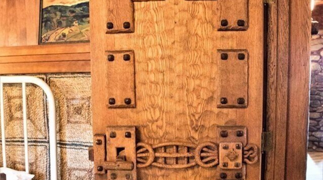 Gillette Castle State Park Home to famous Actor William Gillette. A door inside the interior of the Castle ! And interesting find I. Connecticut