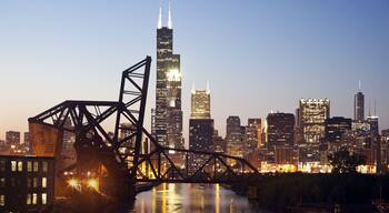 USA, Illinois, Chicago, View from south side with old bridge; Shutterstock ID 267433535
