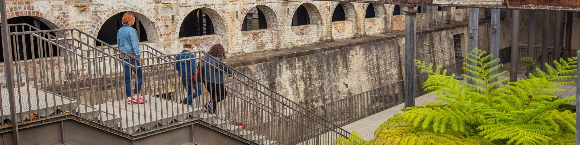 Paddington showing heritage elements as well as a small group of people
