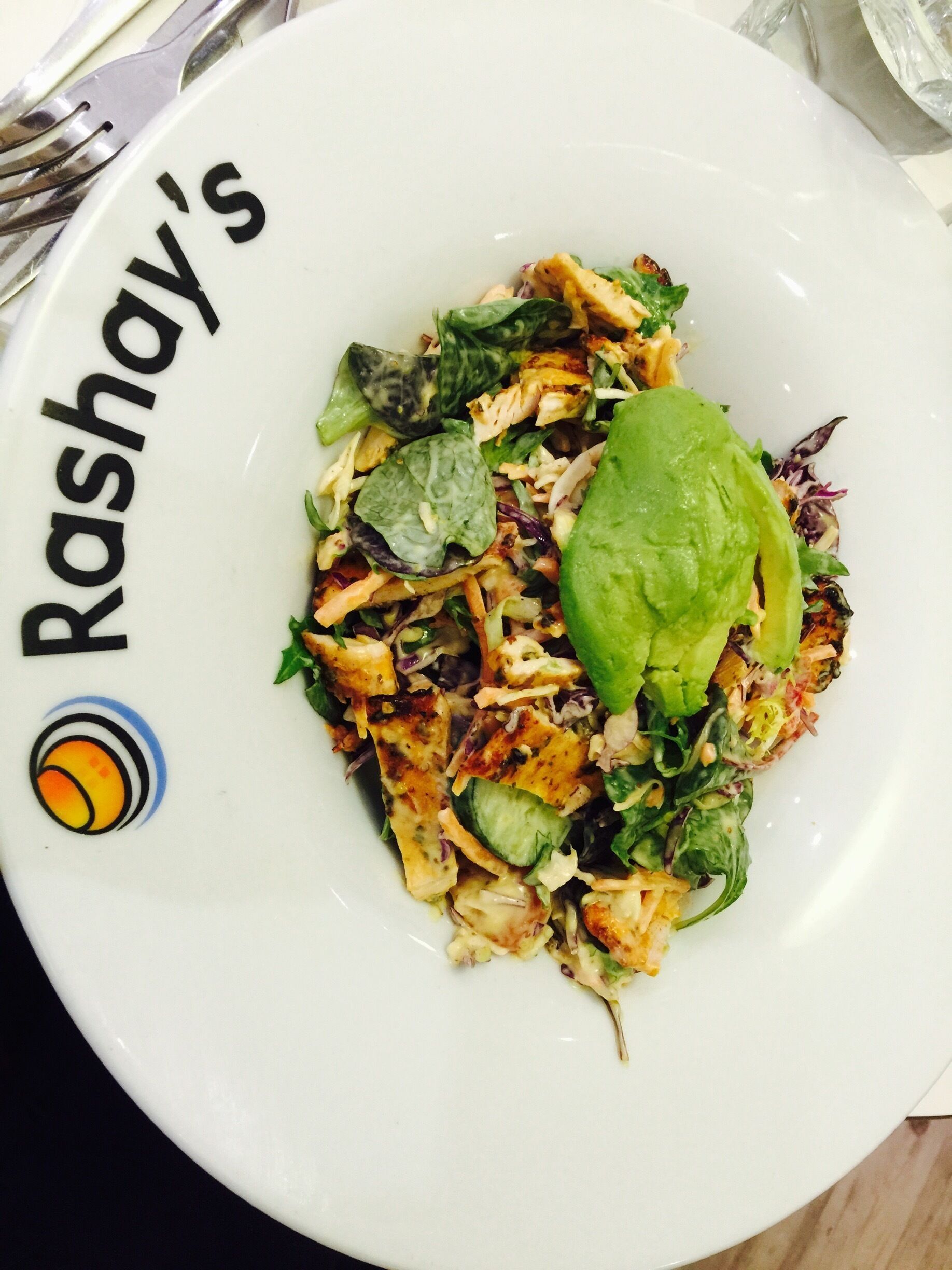 Chicken Avocado salad at Rashay's #delicious