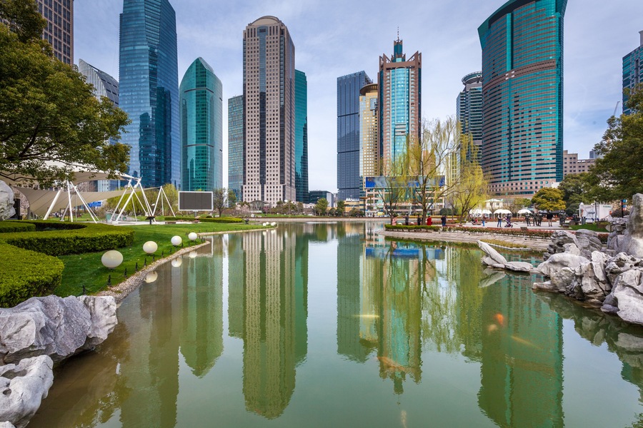 shanghai lujiazui; Shutterstock ID 403309660