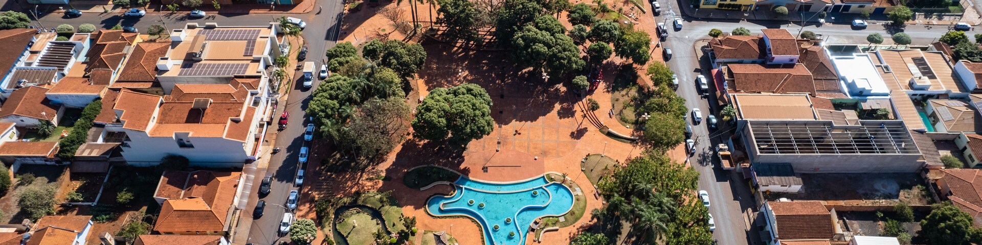 Guaíra, Sao Paulo/Brazil - Circa August 2022: Aerial view of Guaíra. City in the state of São Paulo.