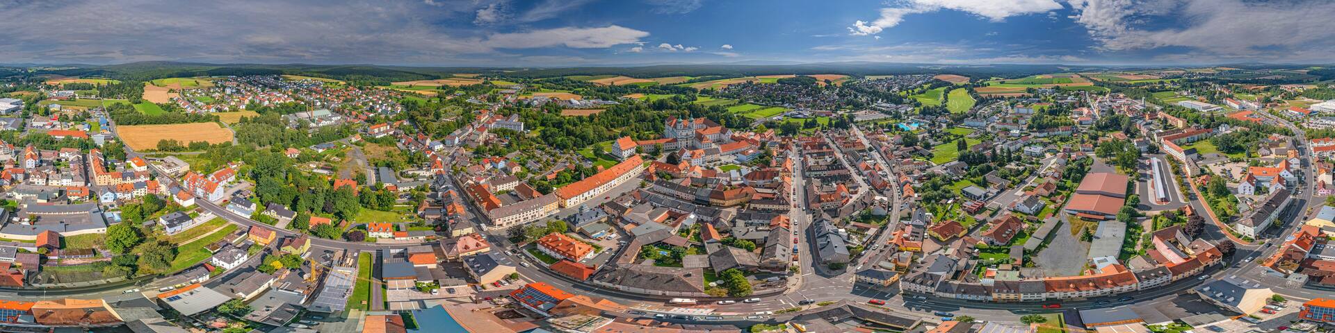 waldsassen bavaria fichtelgebirge 360° aerial
