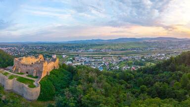 Panorama view of Neamt citadel in Romania
