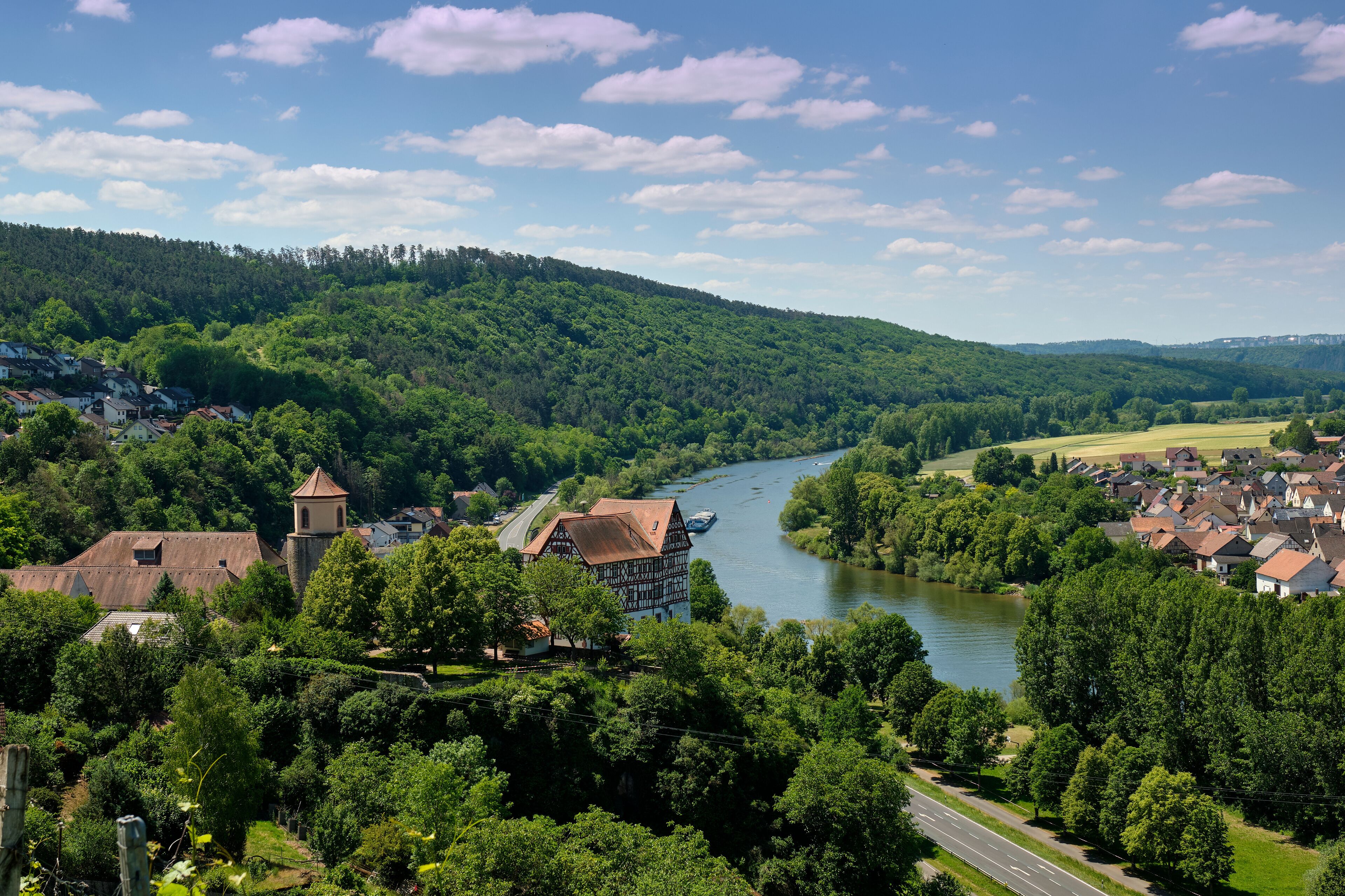 Schloss Homburg am Main, Markt Triefenstein, Landkreis Main-Spessart, Unterfranken, Bayern, Deutschland