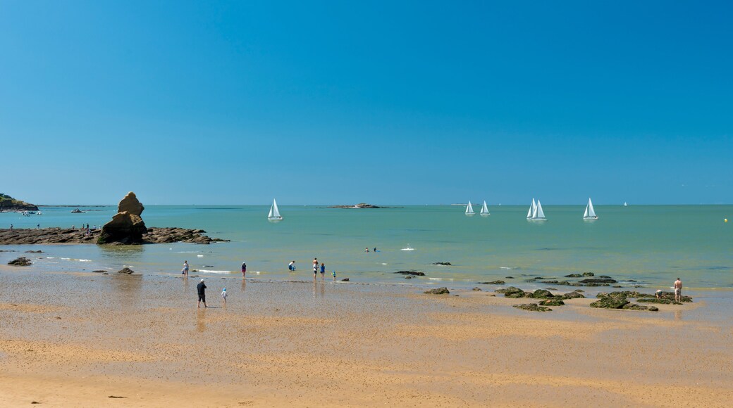 Brittany Beach - rocks, sand, sea ships and sky