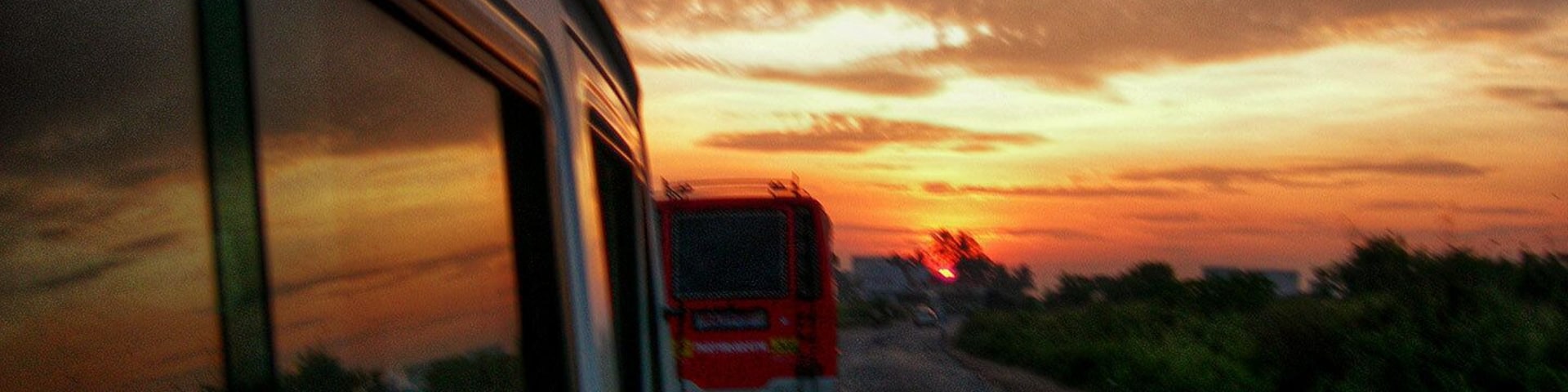 Bus rides are definitely under-rated for being a fantastic, inexpensive, sometimes bone-jarring, and frequently scenic way to see some of the countryside of India.
This photo was near the end of a rather long ride from Chennai with only a couple stops, but sometimes scenery was worth the sometimes bumpy ride.