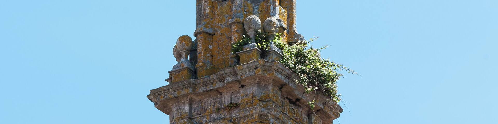 Bell tower of Santa Comba of Rianxo, Galicia (Spain).
