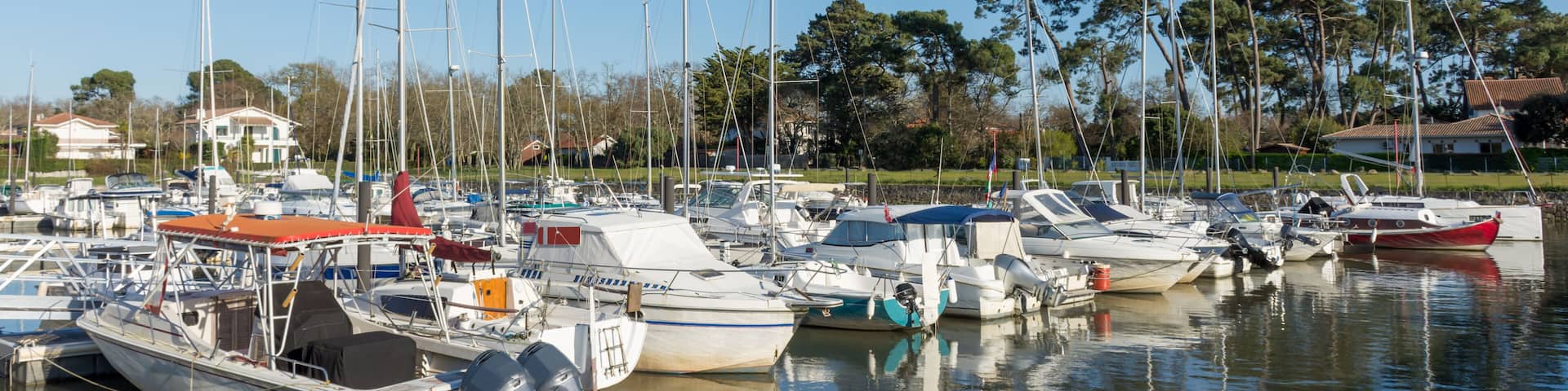 BASSIN D'ARCACHON (Gironde, France), le port de Taussat à Lanton
