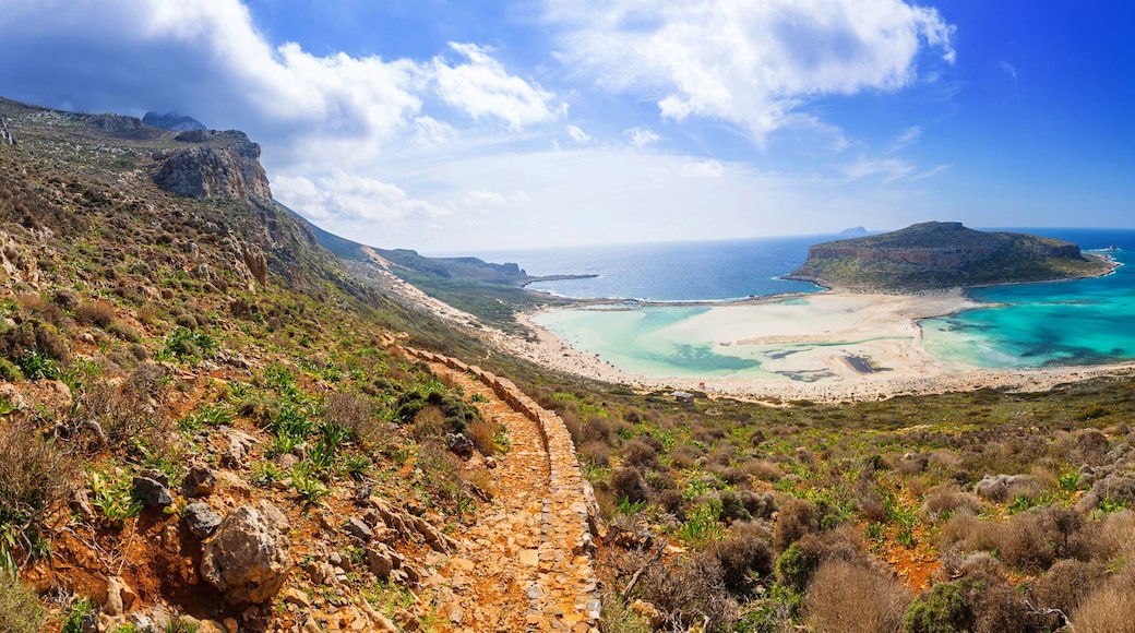 Panorama of Balos beach on Crete, Greece