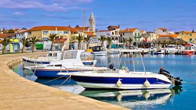 Town of Pakostane waterfront, in Dalmatia, Croatia