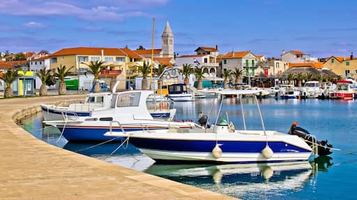 Town of Pakostane waterfront, in Dalmatia, Croatia
