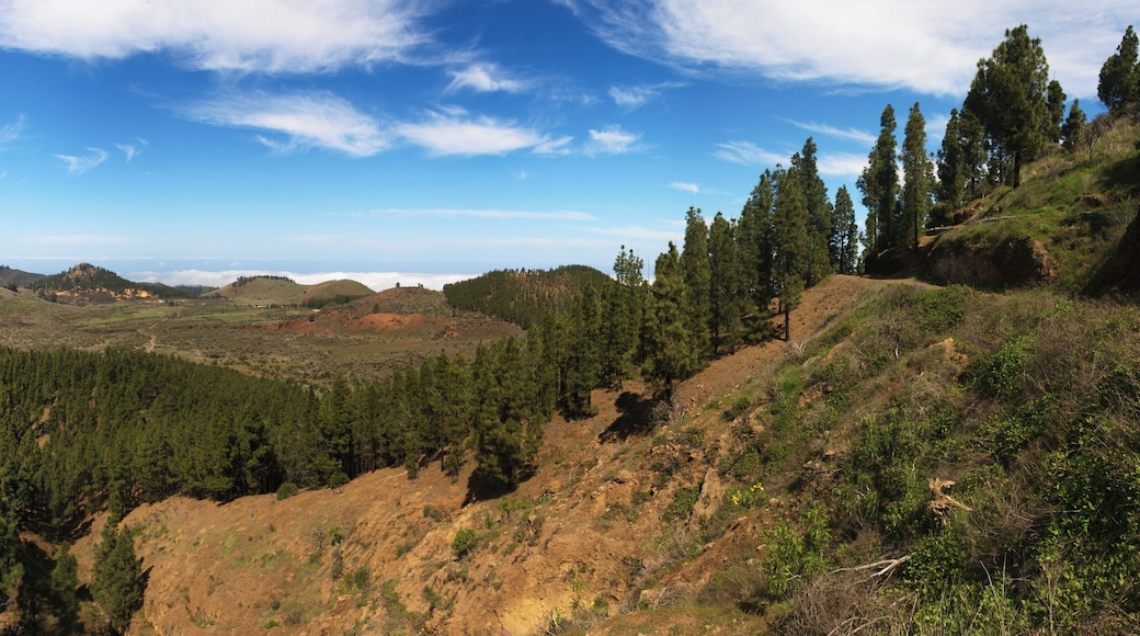 Caserío de los Partidos de Franquis entre las Montañas Baso, Tomaseche, El Topo, y del Banco. Al fondo la Cruz de Gala.