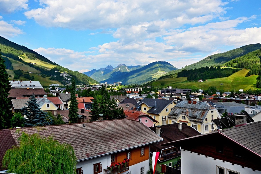 Austrian Alps-view on the town Sillian