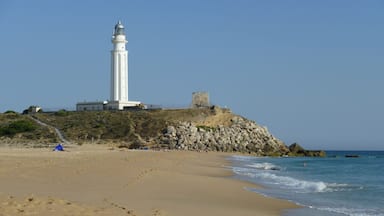 The lighthouse and the arab watchtower on Cape Trafalgar