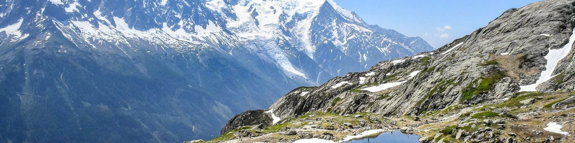 This may look like a cool and inviting day (I'm sure the water was) but it was over 95F in Chamonix that week and the hottest temps ever recorded in France were set that week.