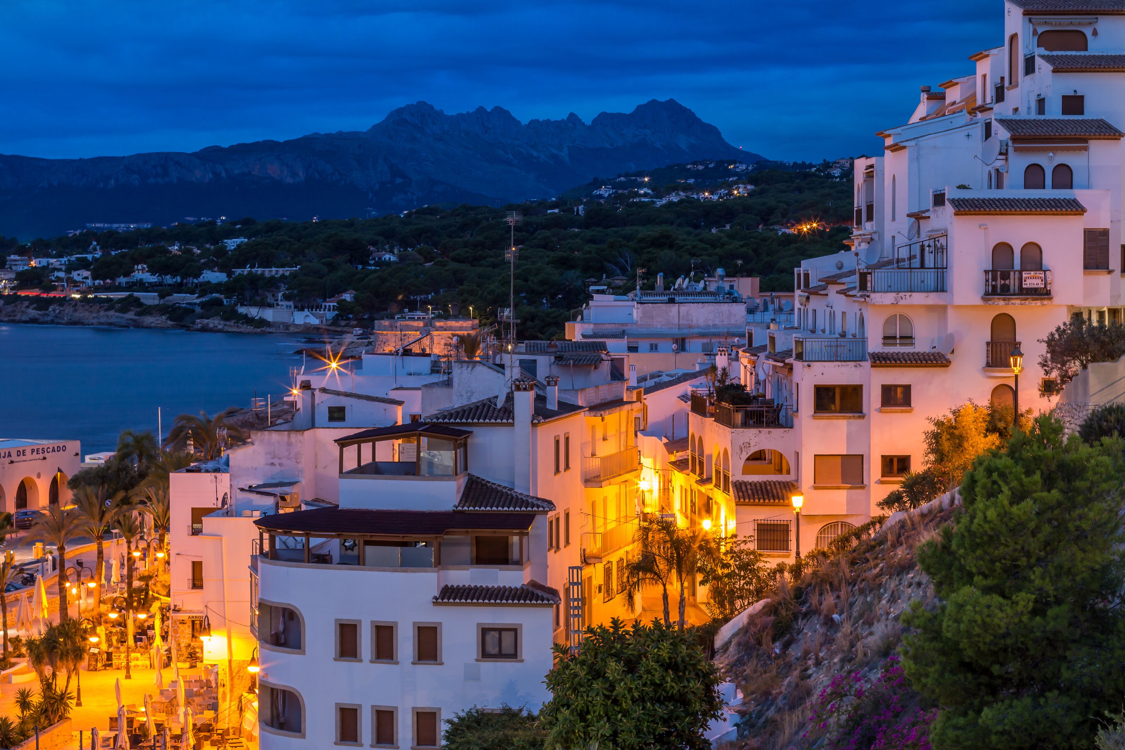 view of moraira village spain