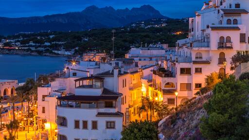 view of moraira village spain