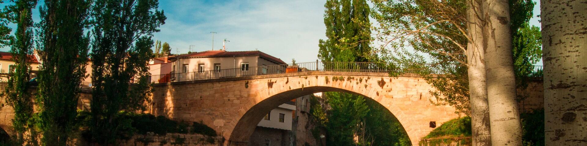 Puente romano sobre Tajo con reflejo