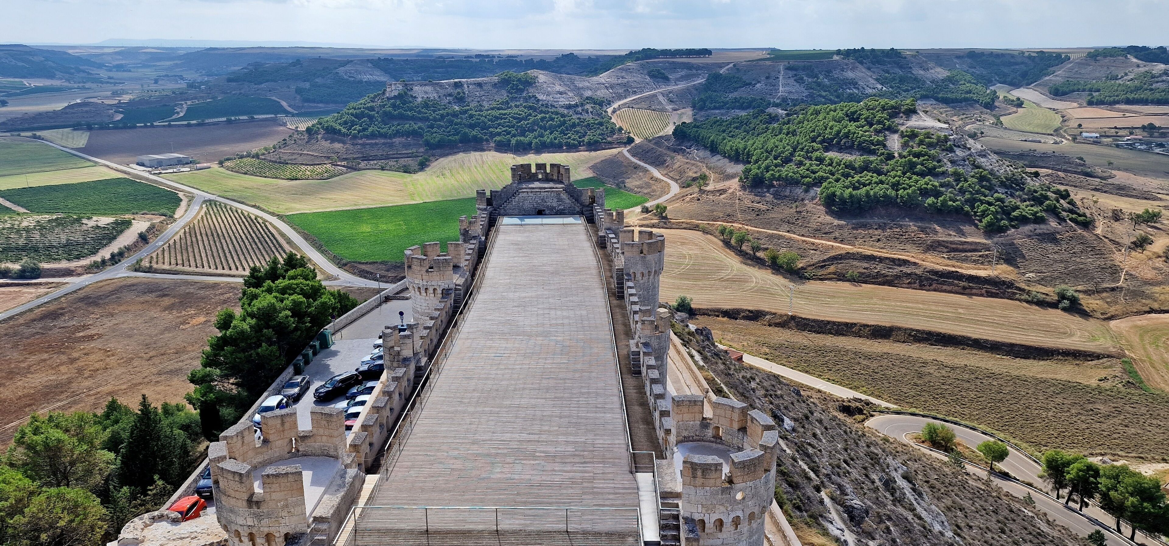 top view of the castle of Curiel Peñafiel Valladolid tourism Spain