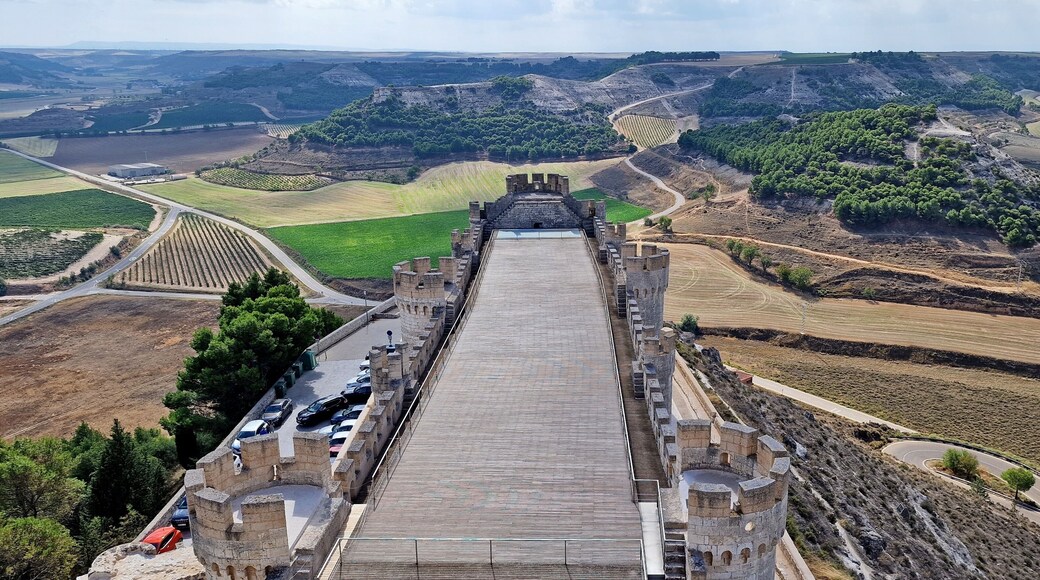 top view of the castle of Curiel Peñafiel Valladolid tourism Spain