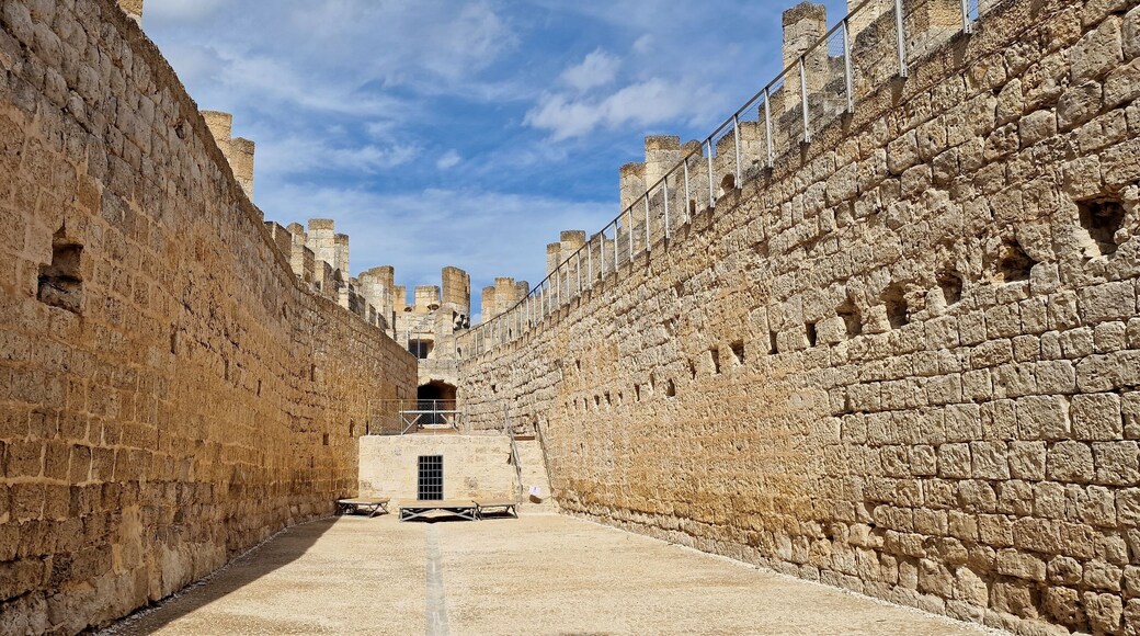 inner view of the castle of Curiel Peñafiel Valladolid tourism Spain