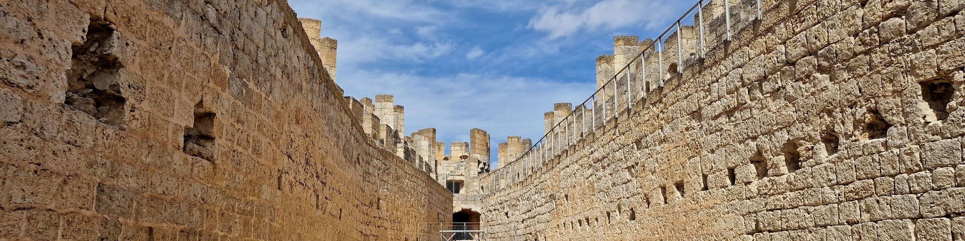 inner view of the castle of Curiel Peñafiel Valladolid tourism Spain