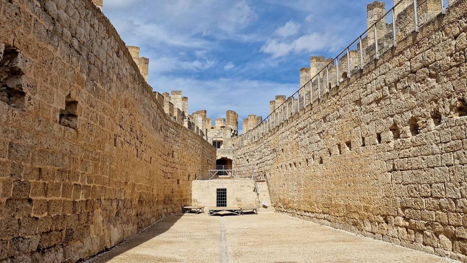 inner view of the castle of Curiel Peñafiel Valladolid tourism Spain