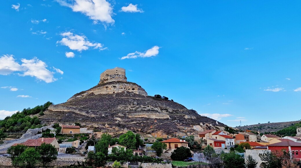 view of the castle of Curiel Peñafiel Valladolid tourism Spain town