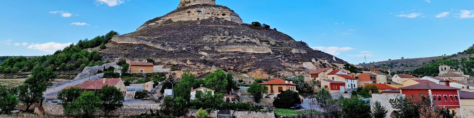 view of the castle of Curiel Peñafiel Valladolid tourism Spain town
