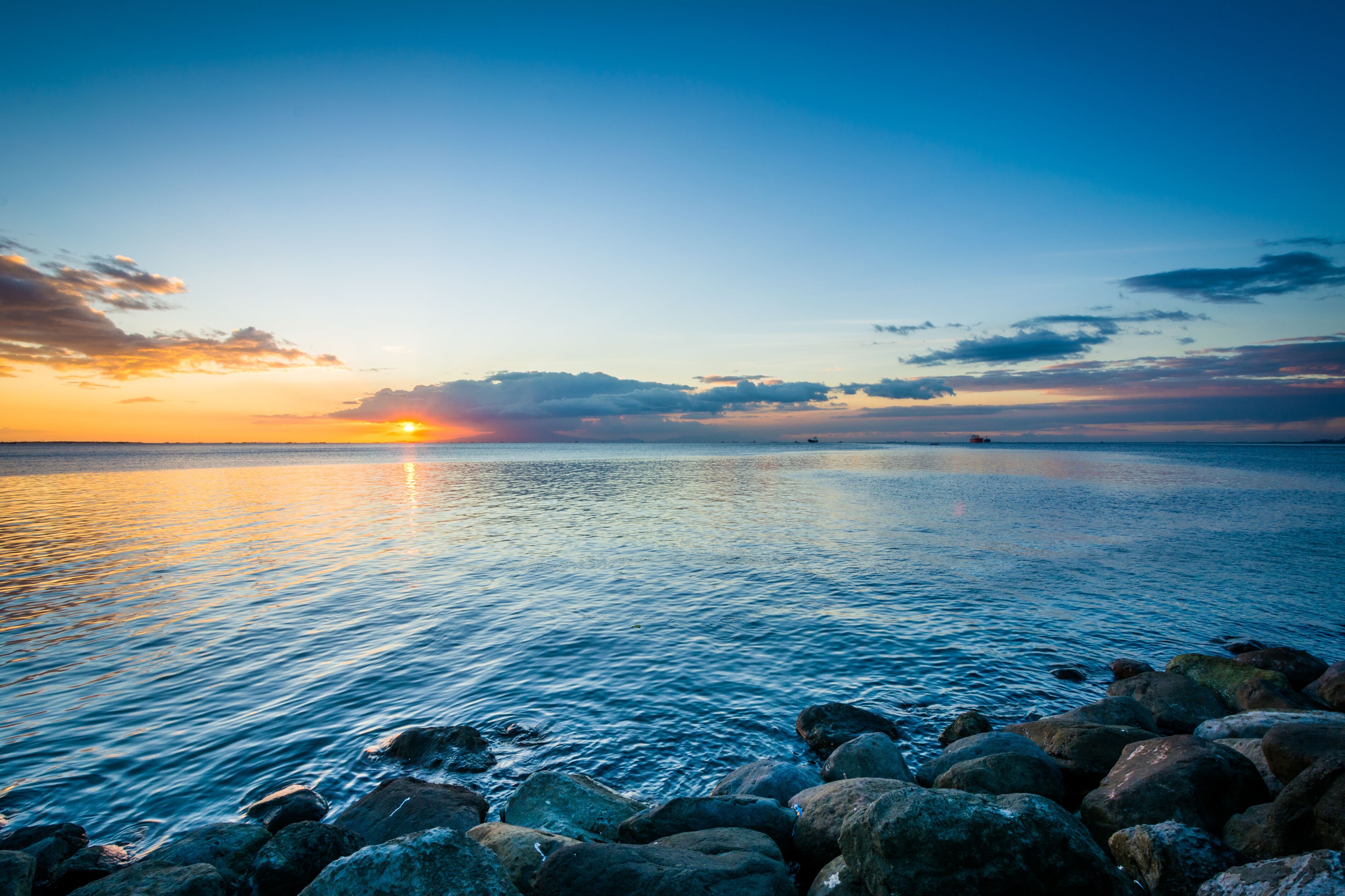 Sunset over Manila Bay, seen from Pasay, Metro Manila, The Phili